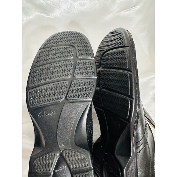 Clarks Escalade SZ 9.5 Cushion Ortholite Black Leather SlipOn Loafer Shoes Men main image 13